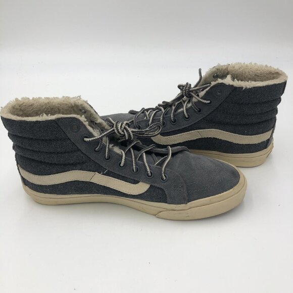 VANS Gray Suede SK8-HI Skateboard Sneaker Unisex US Men's 7.5M Women's 9M EUC - Picture 3 of 9